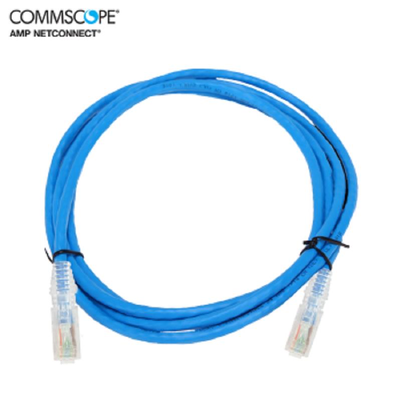 AMP NETCONNECT五类非屏蔽百兆网络跳线成品网线蓝色10英尺3米NPC06UVDB-BL010F