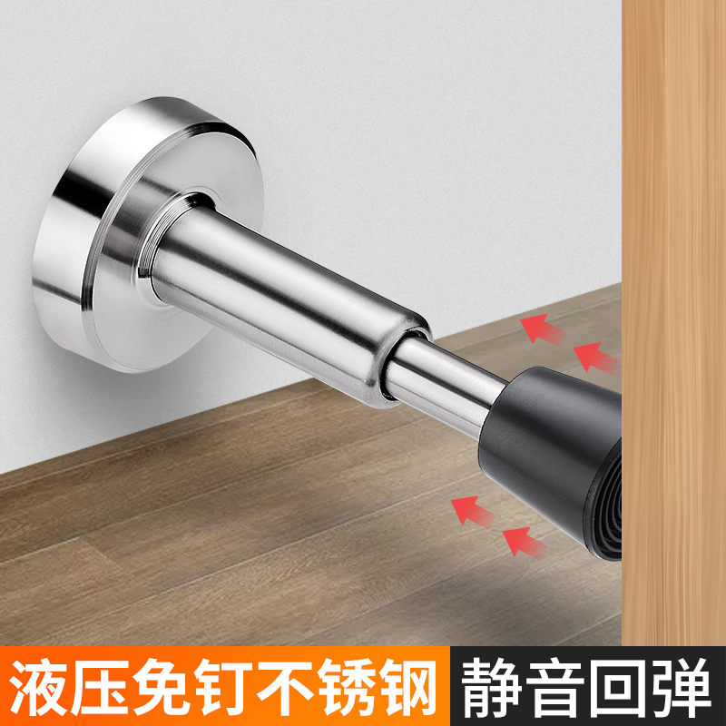 鑫环境 缓冲门顶门吸液压缓冲防撞橡胶门挡不锈钢黑色房门挡门阻防盗门入户门碰高清大图