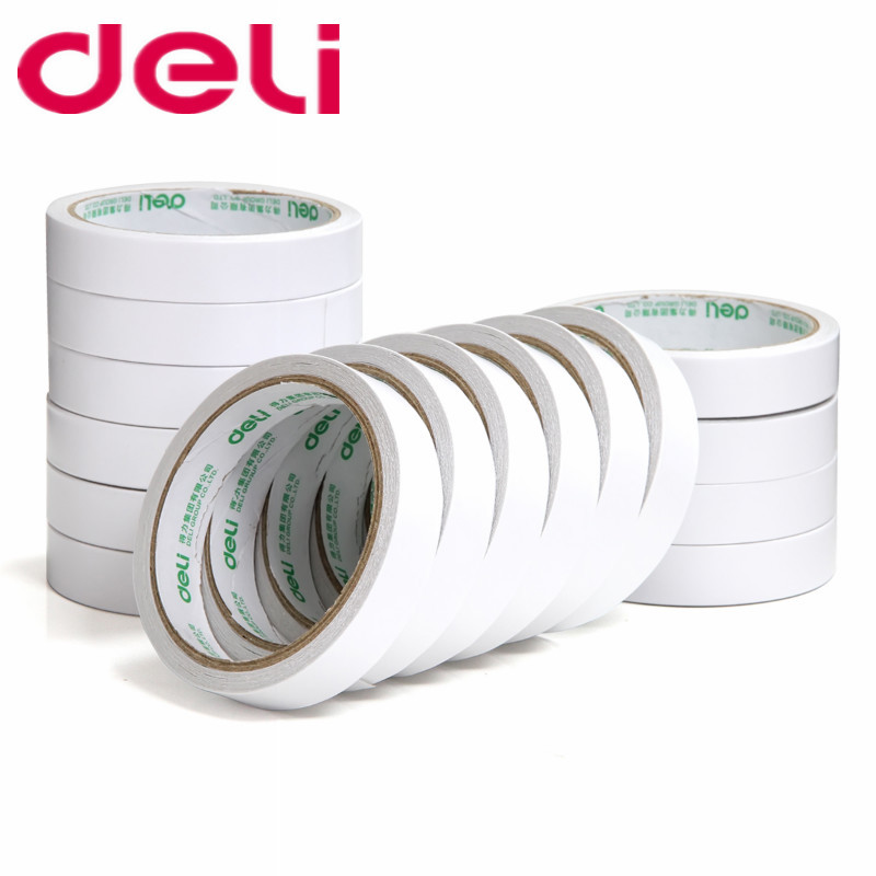得力(deli) 30402/1.8cm双面胶带中号双面胶带(10卷/袋)