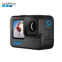 GoPro HERO 10 Black运动相机 vlog数码运动摄像机 户外水下潜水视频直播含128G卡+双充电器套装