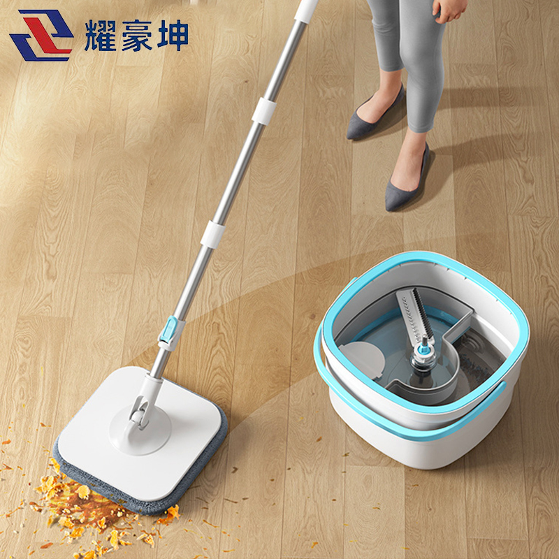 耀豪坤 方形免手洗旋转平板自动拖把桶套装HGFRE/套高清大图