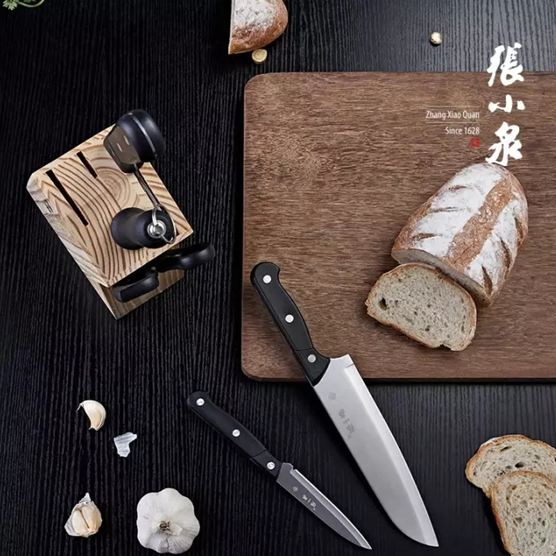 张小泉简艺系列刀具-六件套(切片刀+小厨刀+水果刀+厨房剪+磨刀棒+刀座)