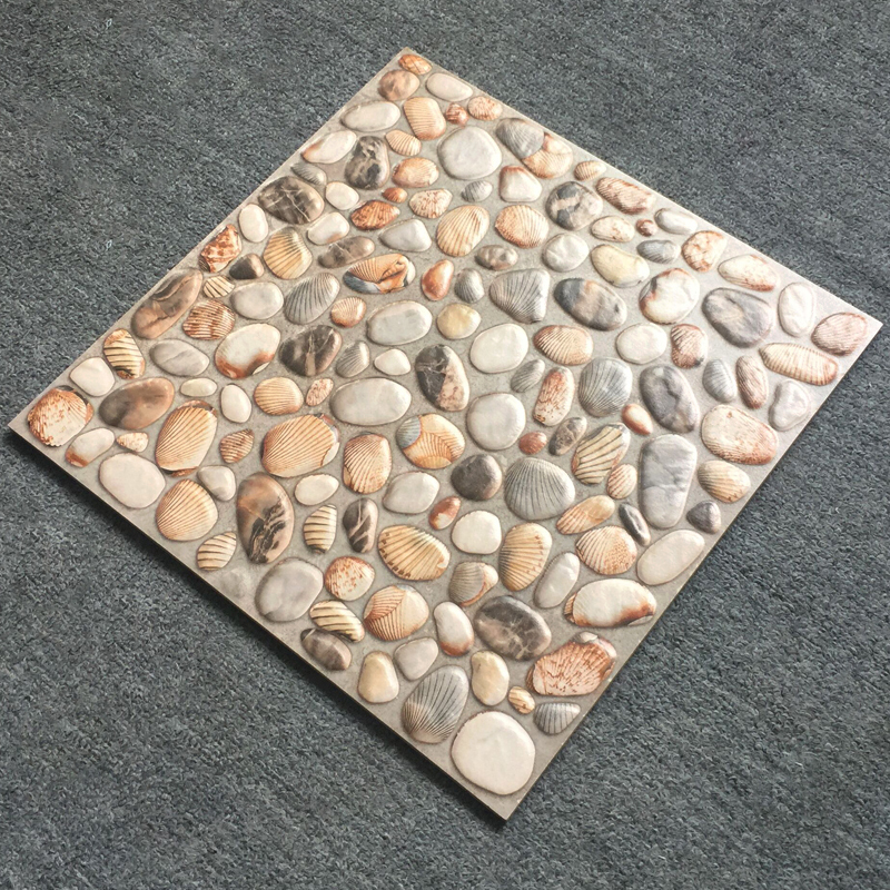 户外田园防滑地砖400室外阳台露台花园防冻地板砖仿鹅卵石瓷砖壹德壹