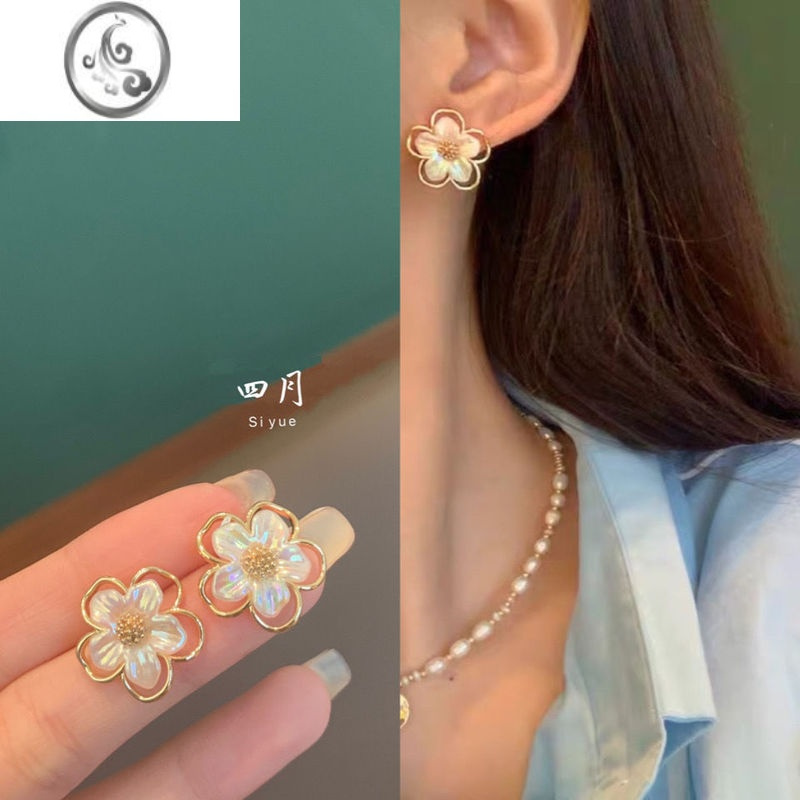 JiMi「幽藤」少女超仙花朵耳钉~甜美可爱复古耳饰女森系风无耳洞耳夹