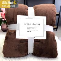 小毛毯办公室午睡毯单人午休被子法兰绒珊瑚绒盖毯子保暖冬季款三维工匠_57 97*120cm（标准送收纳袋） 咖色
