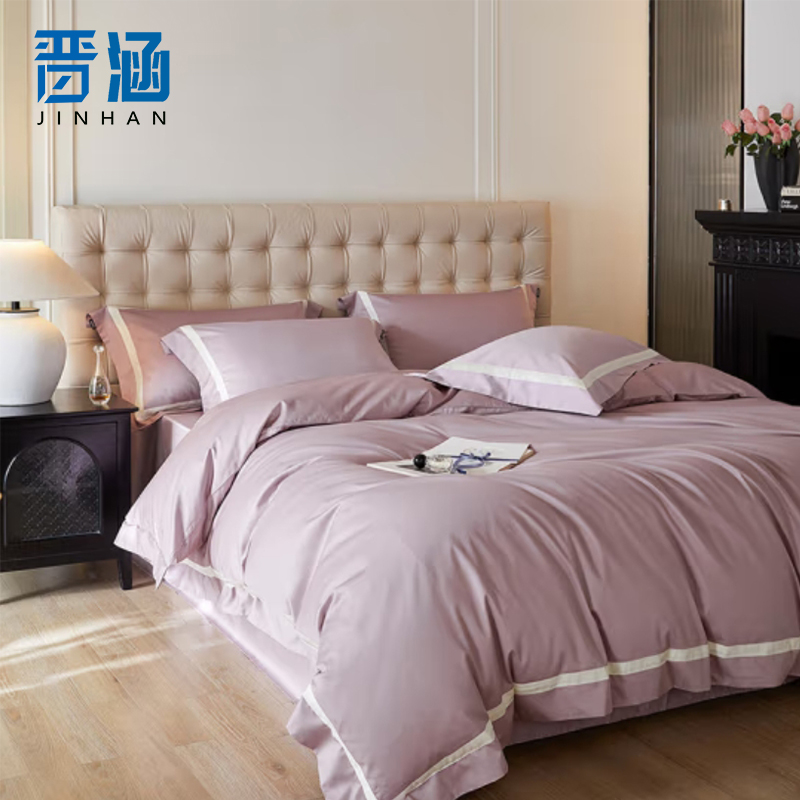 晋涵 长绒棉提花贡缎四件套 200*230cm 套高清大图