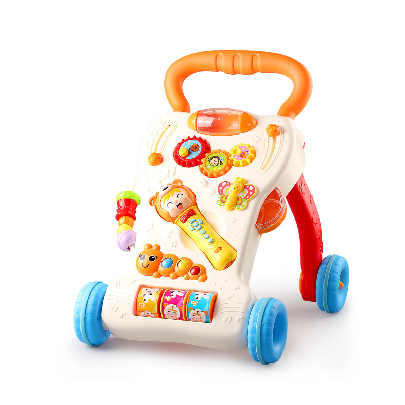 婴儿钢琴多功能推车儿童学步车带增重水箱可调速助走路
