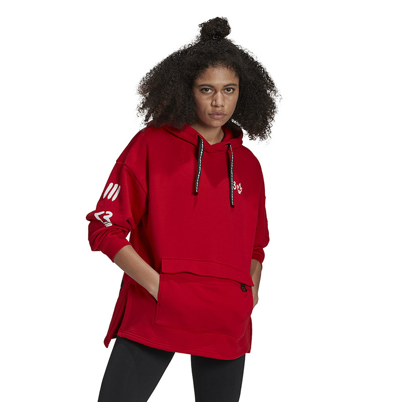 adidas阿迪达斯三叶草卫衣女装春秋季新款连帽运动套头衫h39035