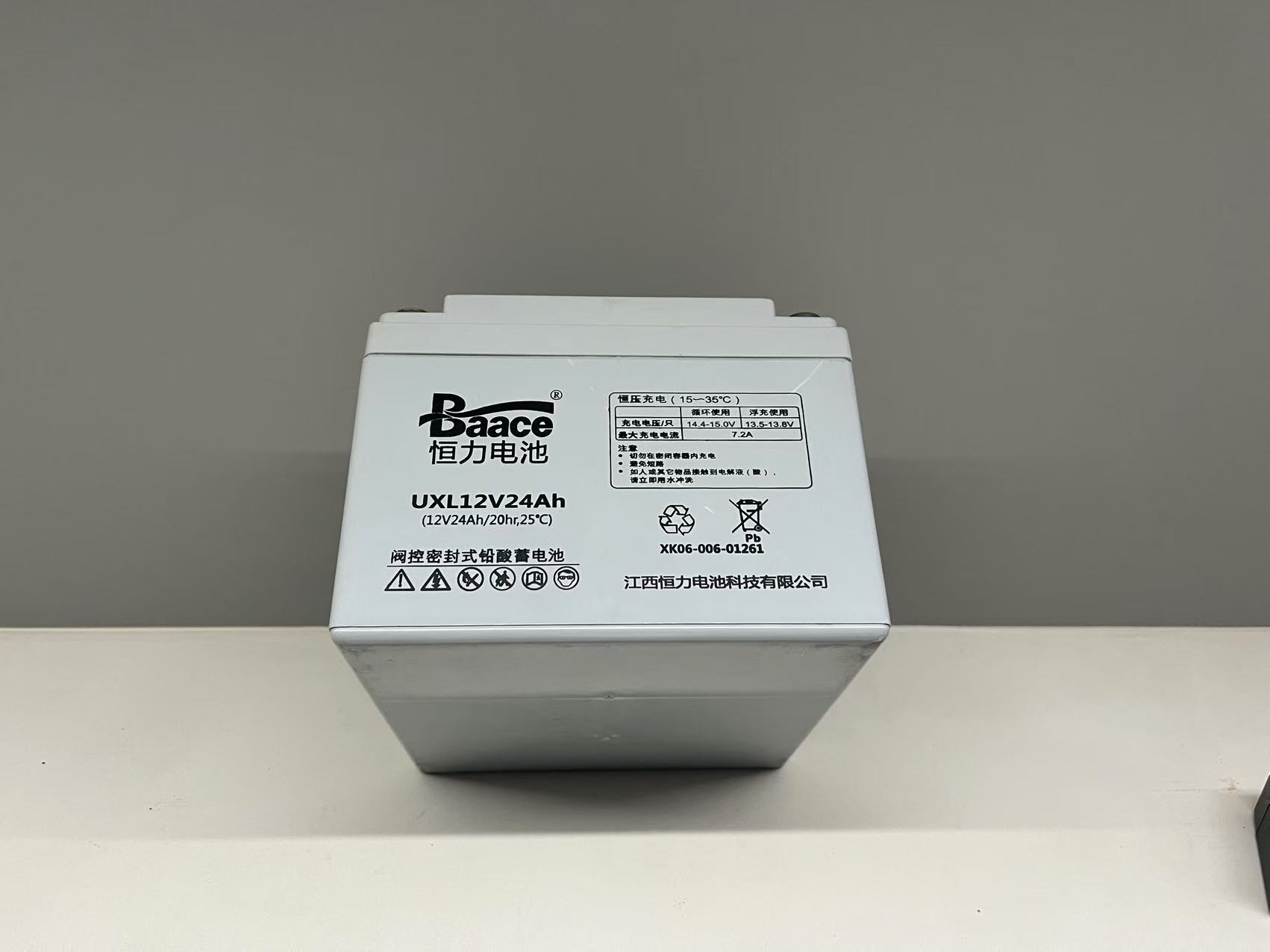 BAACE恒力铅酸蓄电池UXL12V24AH高清大图