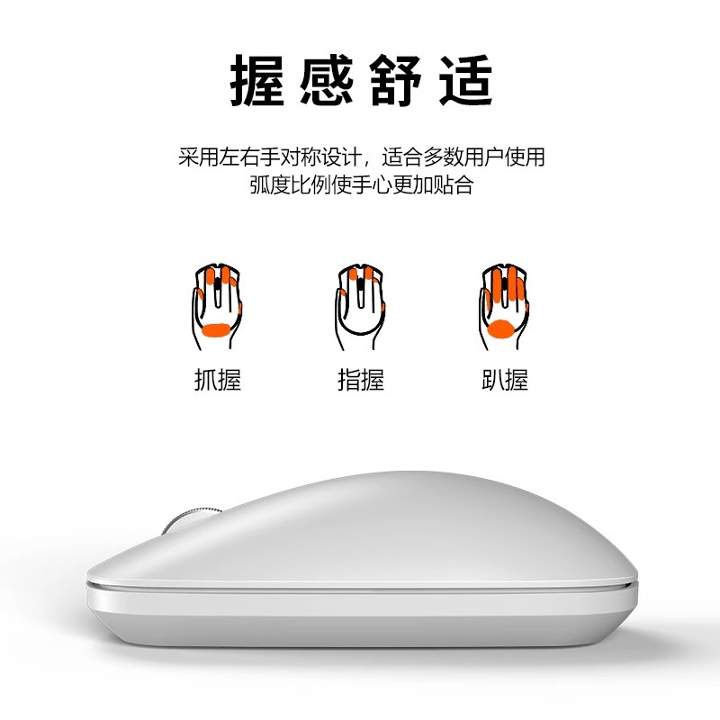 联想lenovo蓝牙鼠标无线简约办公商务学习电脑笔记本蓝牙双模充电款高清大图