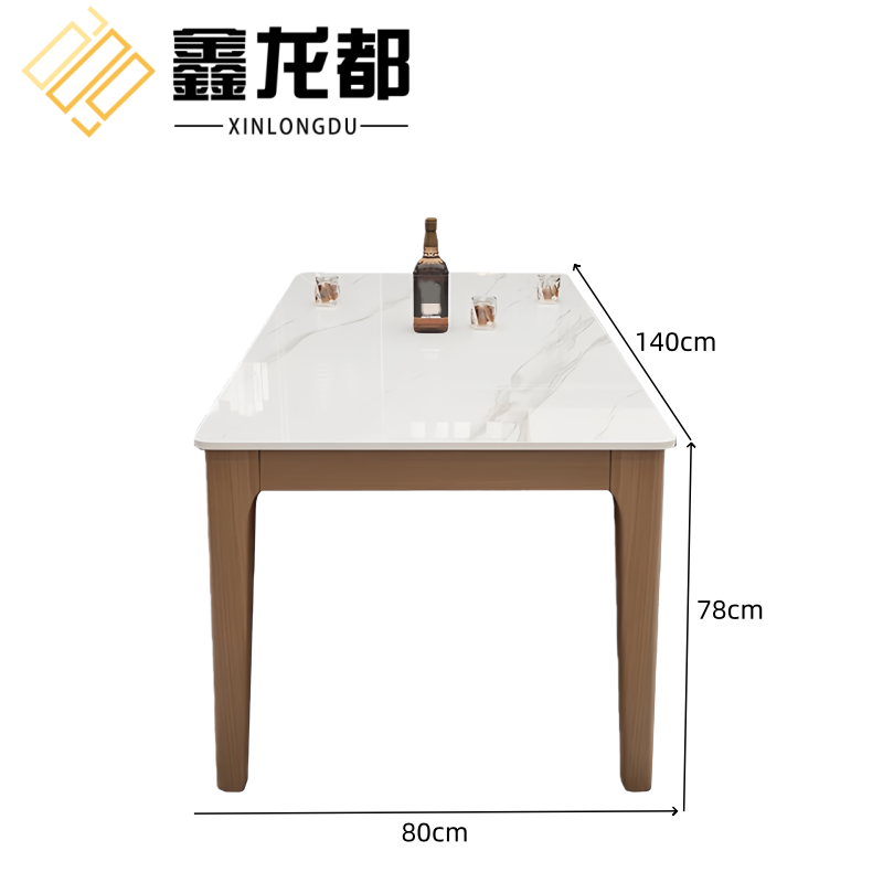 鑫龙都餐桌120*70*76cm张高清大图