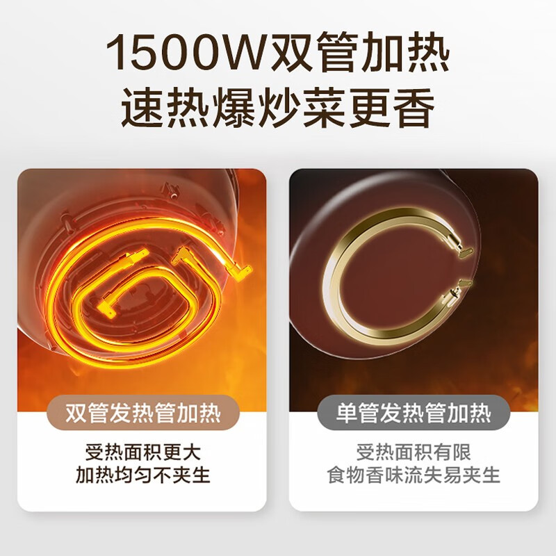 苏泊尔(SUPOR) 电炒锅CJ24A821家用不粘锅电热火红点多功能火锅宿舍电蒸锅炒菜炖煮一体煎炒锅