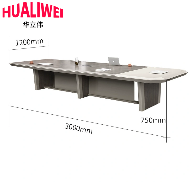 华立伟会议桌3000*1200mm张高清大图