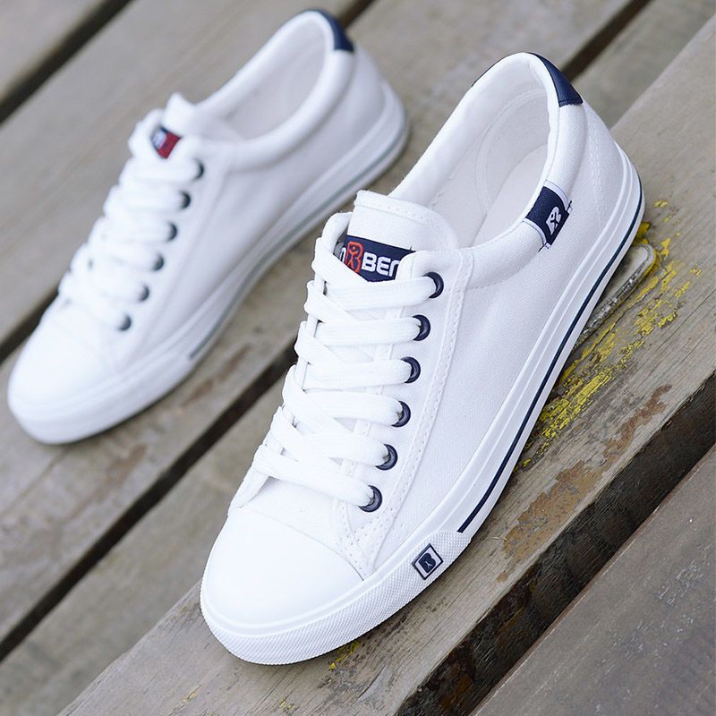白色女款37夏季帆布鞋男女士低帮情侣款休闲板鞋男学生百搭潮流小白