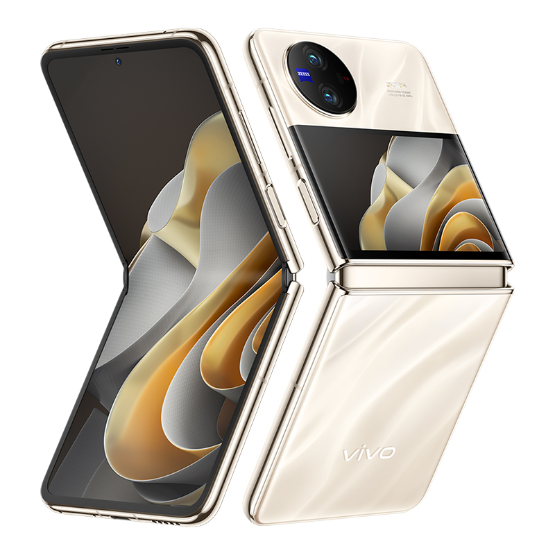 vivo X Flip 12GB+256GB 绸金 5G全网通折叠屏新品手机一代骁龙8+芯片5000万蔡司专业影像50万次无忧折叠44W闪充拍照学生游戏男女手机高清大图