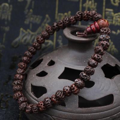 时尚黑色小如意天意子菩提子佛珠手串108颗男女款饰品手链民族风 黑小