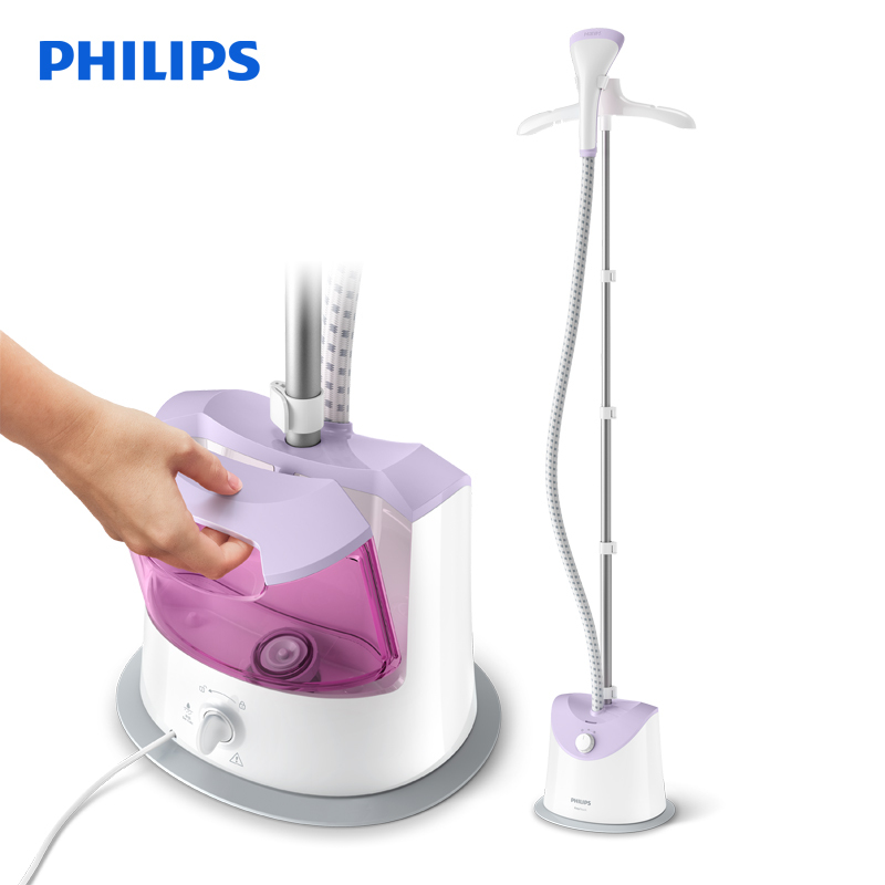 飞利浦(Philips) 蒸汽立式挂烫机GC483 1800W 1.4L水箱 3档单杆快熨 家用手持/挂式电熨斗