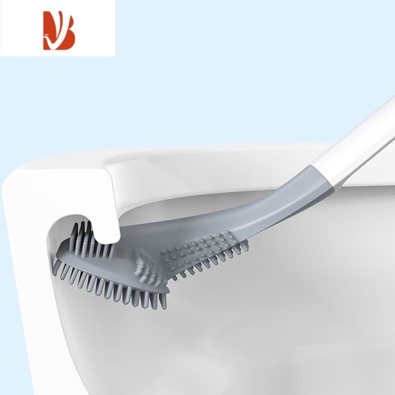 三维工匠高尔夫硅胶马桶刷家用无死角洗厕所刷子壁挂网红卫生间黑科技器图片