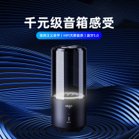 AIGO/爱国者蓝牙音箱 T01时尚蓝牙音响 全封闭透明音腔金属振膜柔和小夜灯 免提通话便携低音炮音箱 白色