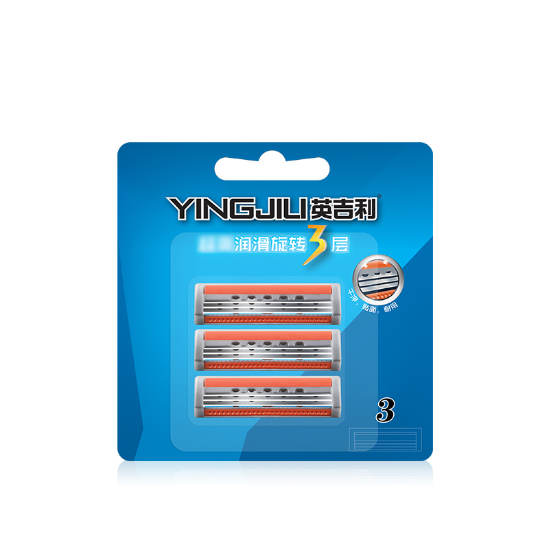 YingJiLi 英吉利手动剃须刀刮胡刀 超威三层爽滑刀片 3刀头 253
