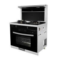 大臣（DACHEN）集成灶900A15 一体灶蒸箱款 家用环保大吸力集油烟机+灶具+顶部恒温置物台+蒸箱+烤箱，五合一