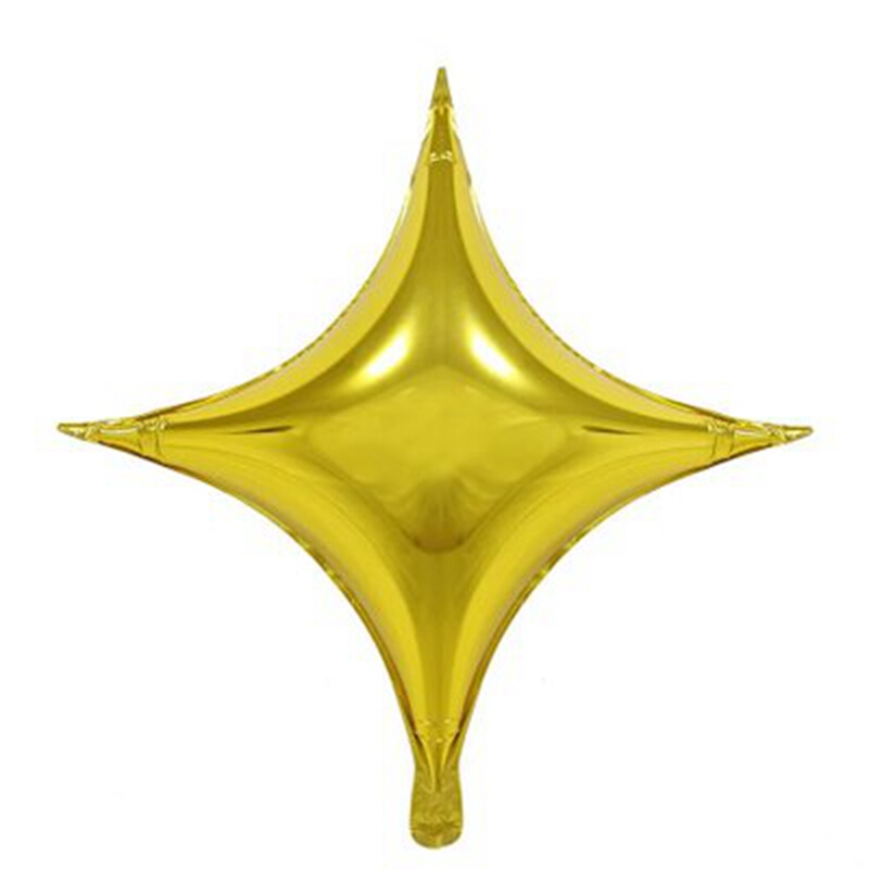 吟秀婚庆节日装饰铝膜气球铝膜气球10寸小号四角星气球10寸铝膜气球四