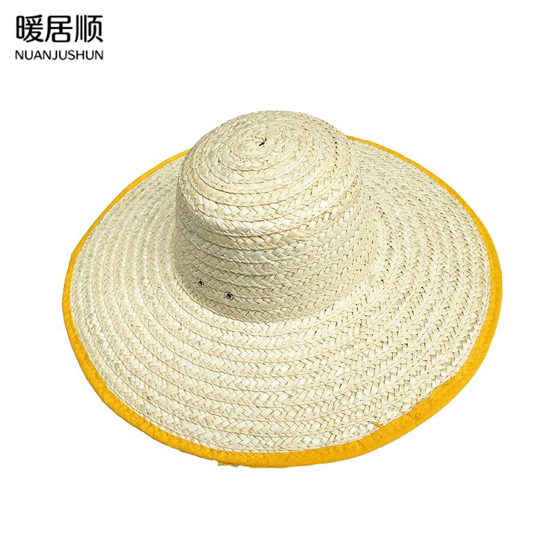 暖居顺 环保麦秆包边草帽 45cm 顶高清大图