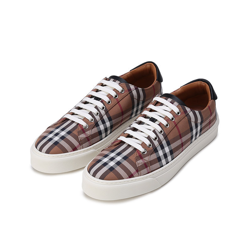 博柏利burberry男款织物系带休闲运动鞋板鞋80481561