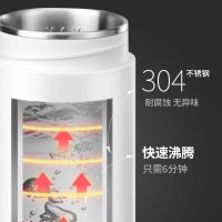 夏新(AMOI ) 电热水壶便携式烧水壶折叠烧水杯自动热水壶智能迷你旅行神器 绅士白机械款