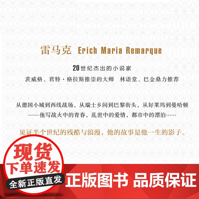 应许之地(精装) [德]埃里希玛丽亚雷马克 丁娜 雷马克作品系列 另著/西线无战事/里斯本之夜/应许之地 正版图书籍 上高清大图