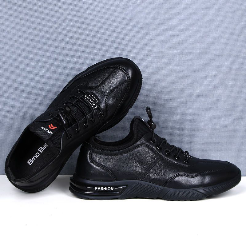 新款真皮皮鞋男夏季潮鞋户外休闲运动鞋耐磨防滑跑步鞋男