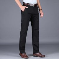 金盾(KIN DON)裤子春夏季97%纯棉休闲裤男中年男士休闲裤宽松中老年人男装长裤子 金盾纯棉6602宝蓝 44(3尺4)