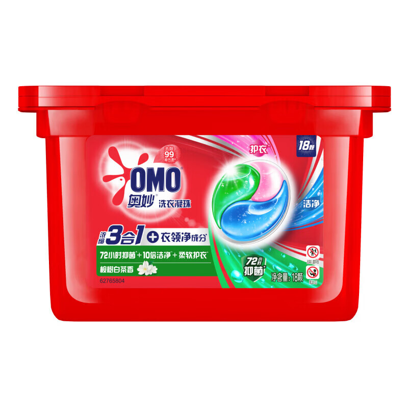 奥妙三合一清新桉树洗衣凝珠189G(18颗)