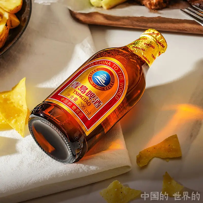 青岛啤酒 11度296*24棕金箱啤_高清大图