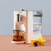 北鼎(buydeem)茶水分离泡茶杯过滤玻璃杯 家用办公室带盖带把透明水杯男女350ml
