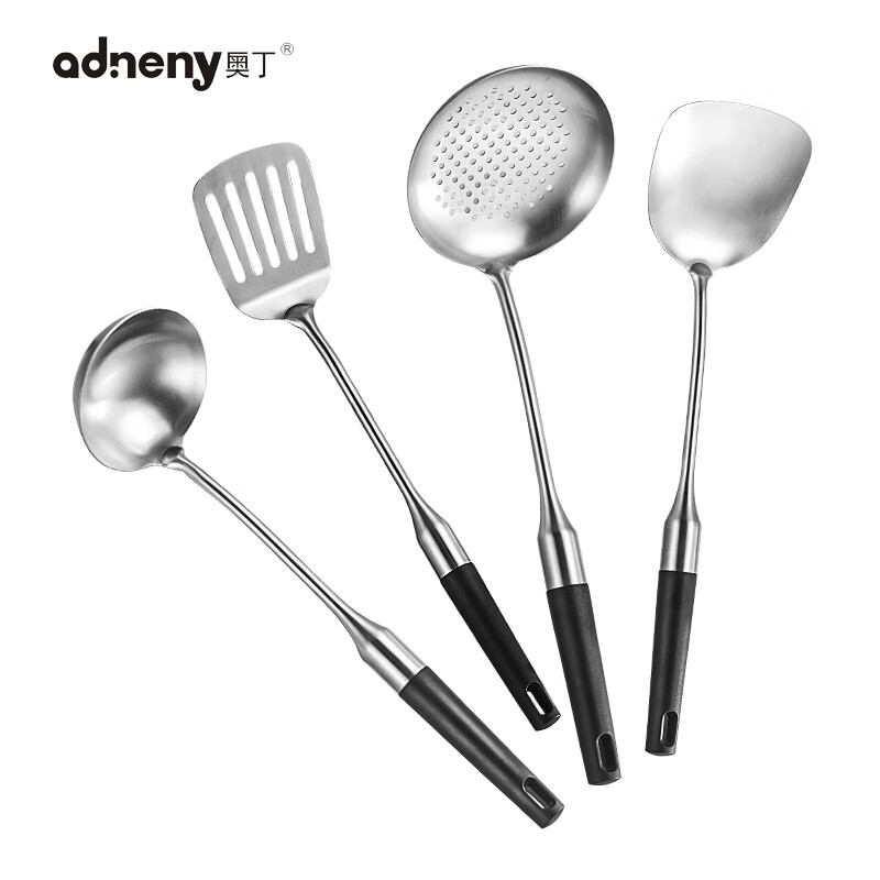 奥丁(adneny) OD-00805 尊享系列锅铲套装 锅铲 +煎铲+漏勺+汤勺+挂架高清大图