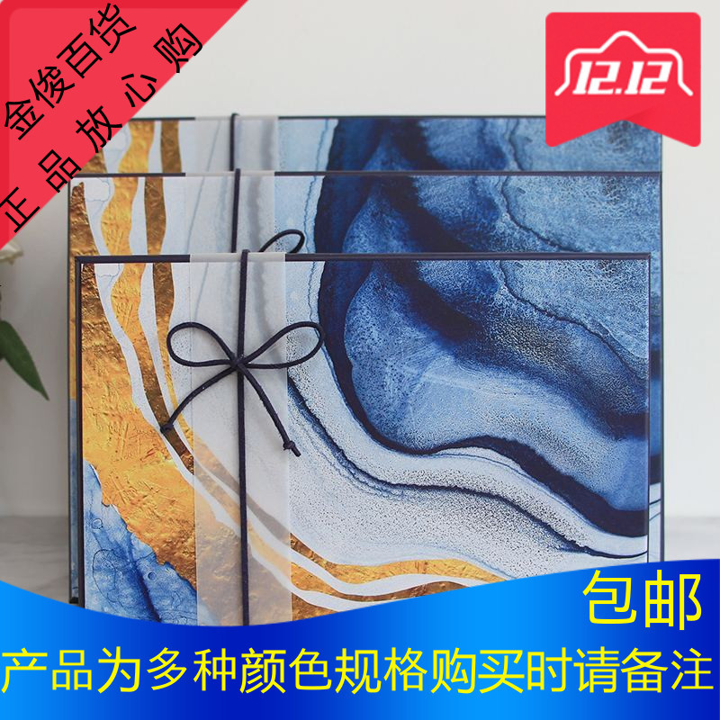 ins风高档精美大理石大号圣诞简约衣服鞋生日礼品围巾纸包装盒子