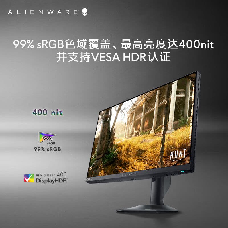 外星人(ALIENWARE)24.5英寸 电竞显示器 Fast IPS 500Hz 0.5ms G-Sync防撕裂技术 游戏高刷屏 AW2524H图片
