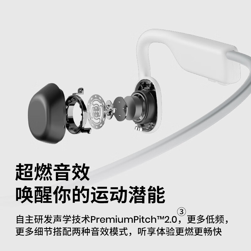 韶音(SHOKZ)OpenMove 骨传导蓝牙耳机运动耳机开放式耳机 跑步骑行不入耳性价比系统通纯真白高清大图