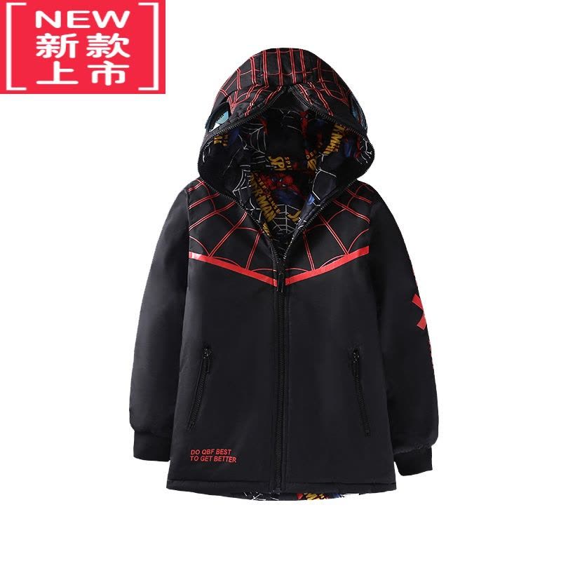 可莉允儿童冬款棉服带眼镜连帽拉两面穿外套男童洋气加厚保暖棉衣图片