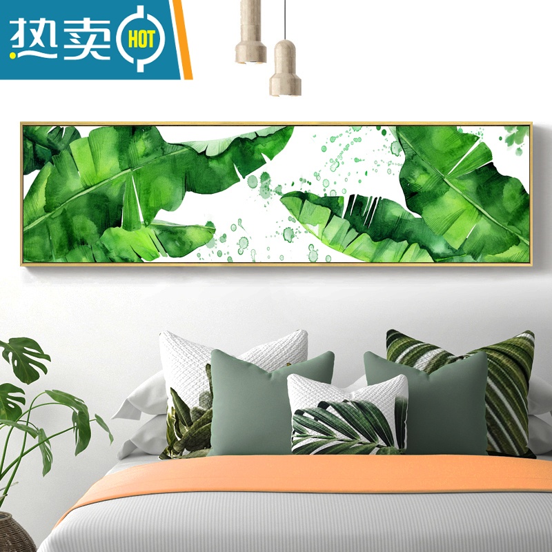 敬平横幅长条装饰画卧室酒店婚房简约大气挂画背景墙床头画卧室装饰画装饰画高清大图