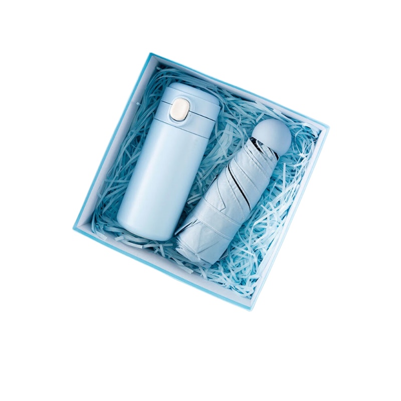 JOYTOUR 胶囊伞+保温杯 轻奢蓝 套装