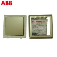 ABB开关插座 德逸珍珠金 一开三控中途开关面板AE119-PG
