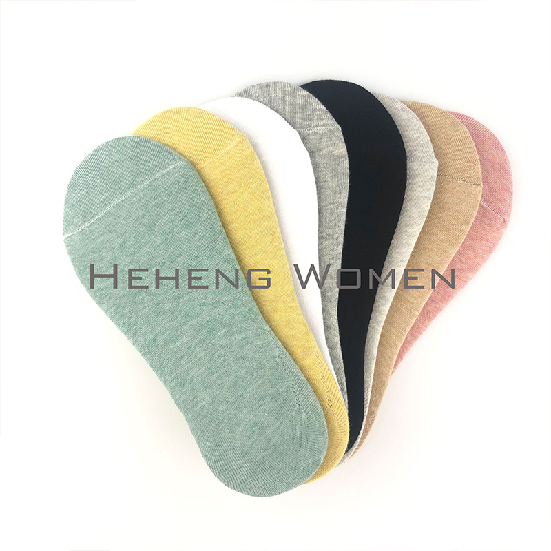 Heheng·和亨 2019年秋季新款纯色防滑隐形袜船袜四季运动棉袜女