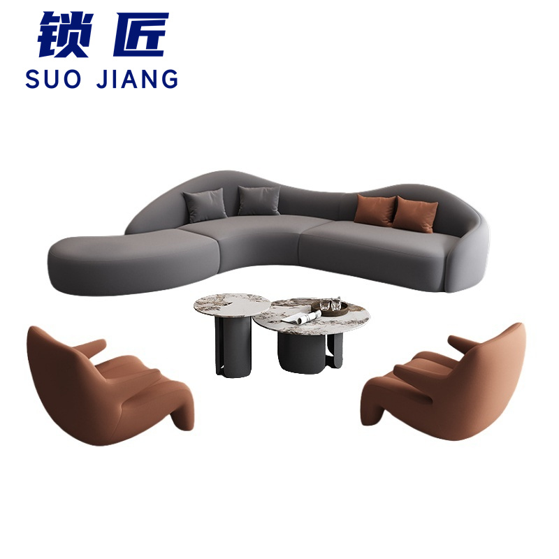 锁匠 洽谈沙发1+1+3+茶几套高清大图