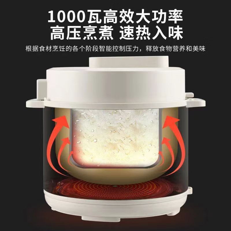 长虹(CHANGHONG)智能电压力锅5L家用大容量不粘内胆预约保温煲汤煮粥 多功能面板 高压锅CYL-25BX1)高清大图