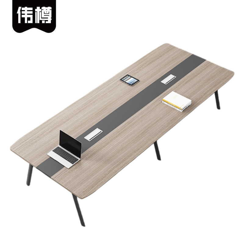 伟樽多人会议桌4500*1500*750mm张高清大图