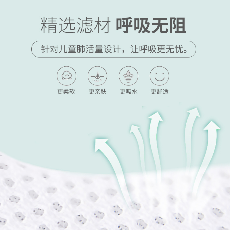 秝客(lefeke)医用耗材秝客一次性儿童平面口罩100片装三层熔喷透气防尘防护非医用儿童口罩面罩白色100只装