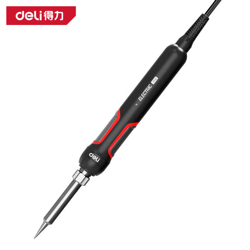 deli得力DL394260内热式恒温电烙铁60W尖头(红)(把)