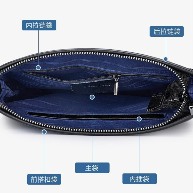 斯妮拉英皇保罗男士单肩包真皮斜挎包2024新款龙年背包头层牛皮男包小包高清大图